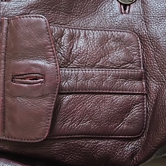 Robo Leather Burgundy Color Leather Blazer jacket Size Small - Picture 4 of 12